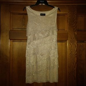 Connected Apparel gold and silver dress